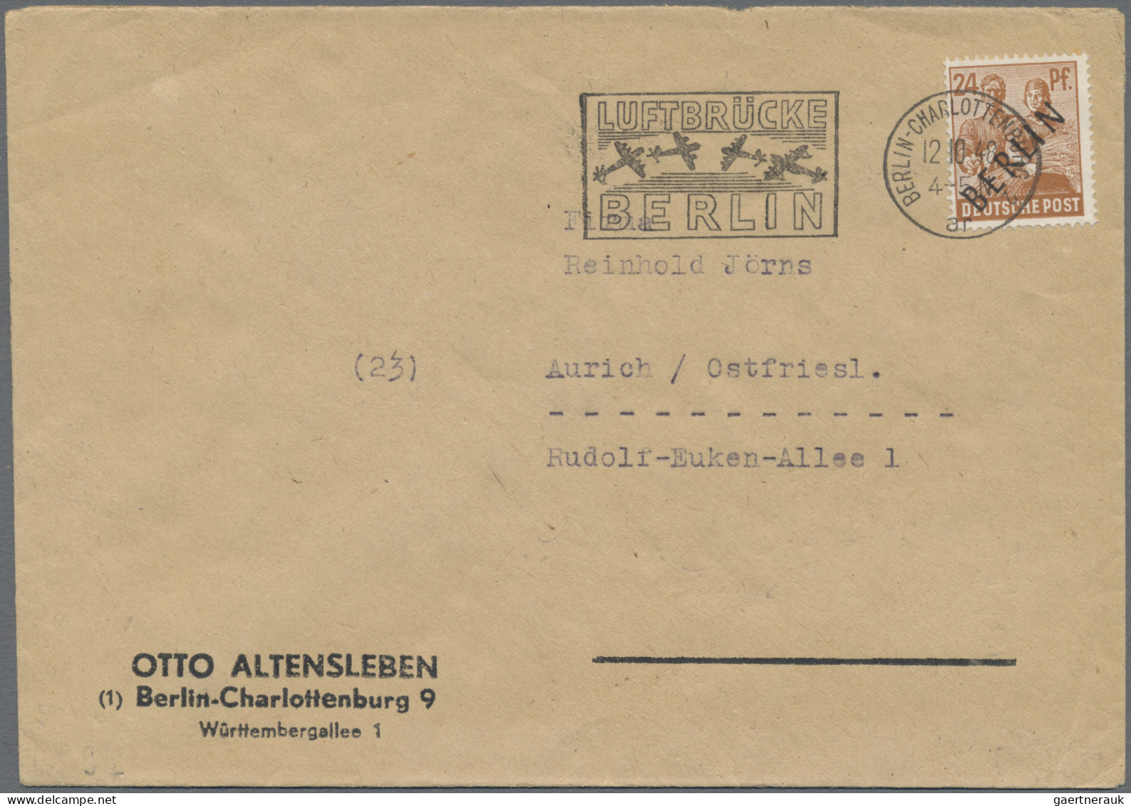 Berlin: 1946/1988, Saubere Partie Von 25 Briefen Und Karten, Bis Auf Fünf Alle M - Lettres & Documents