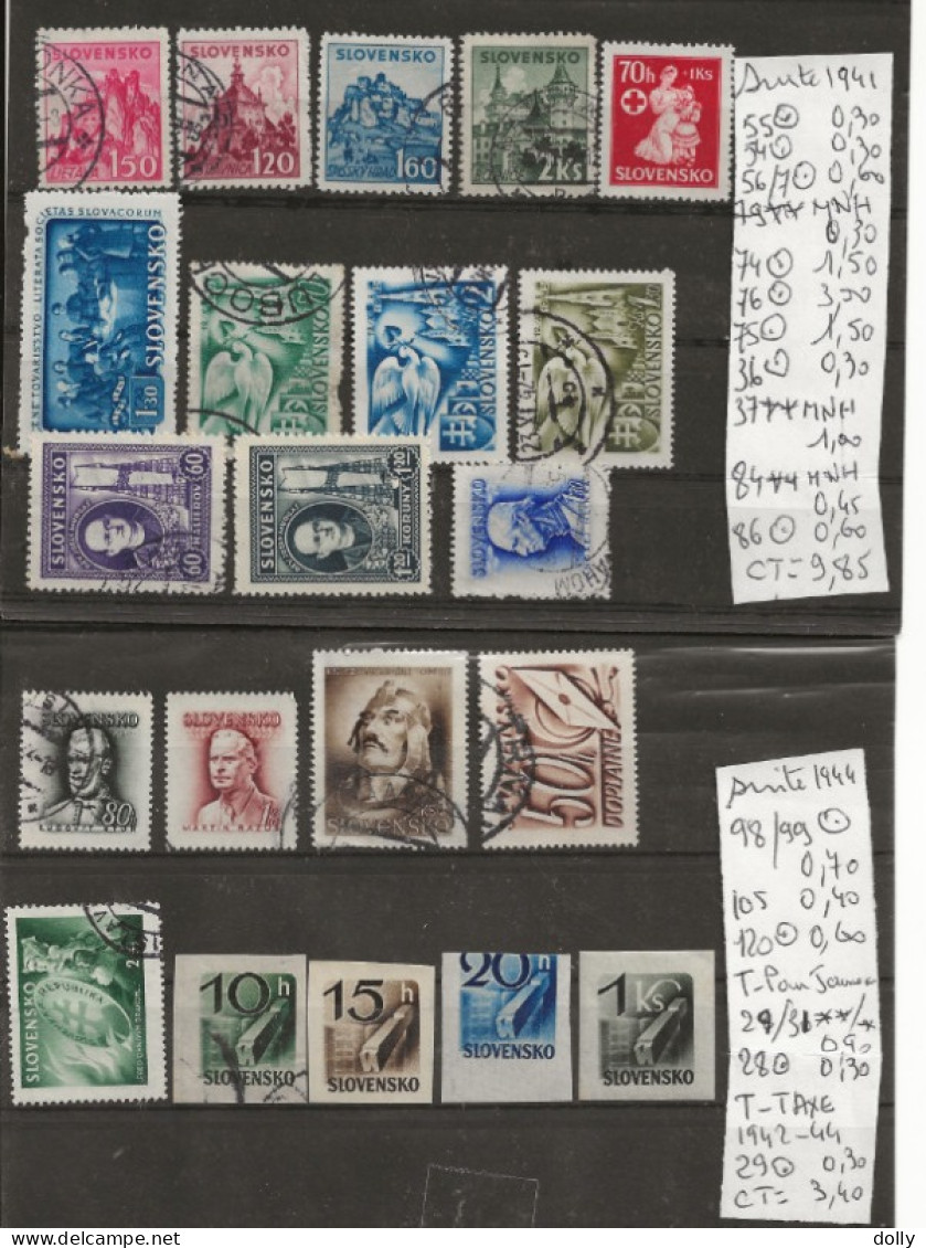 TIMBRE DE GRANDE-BRETAGNE NEUF** MNH /(*)-° 1881 1953 Nr VOIR SUR PAPIER AVEC TIMBRES   COTE 70.40 € - Ungebraucht