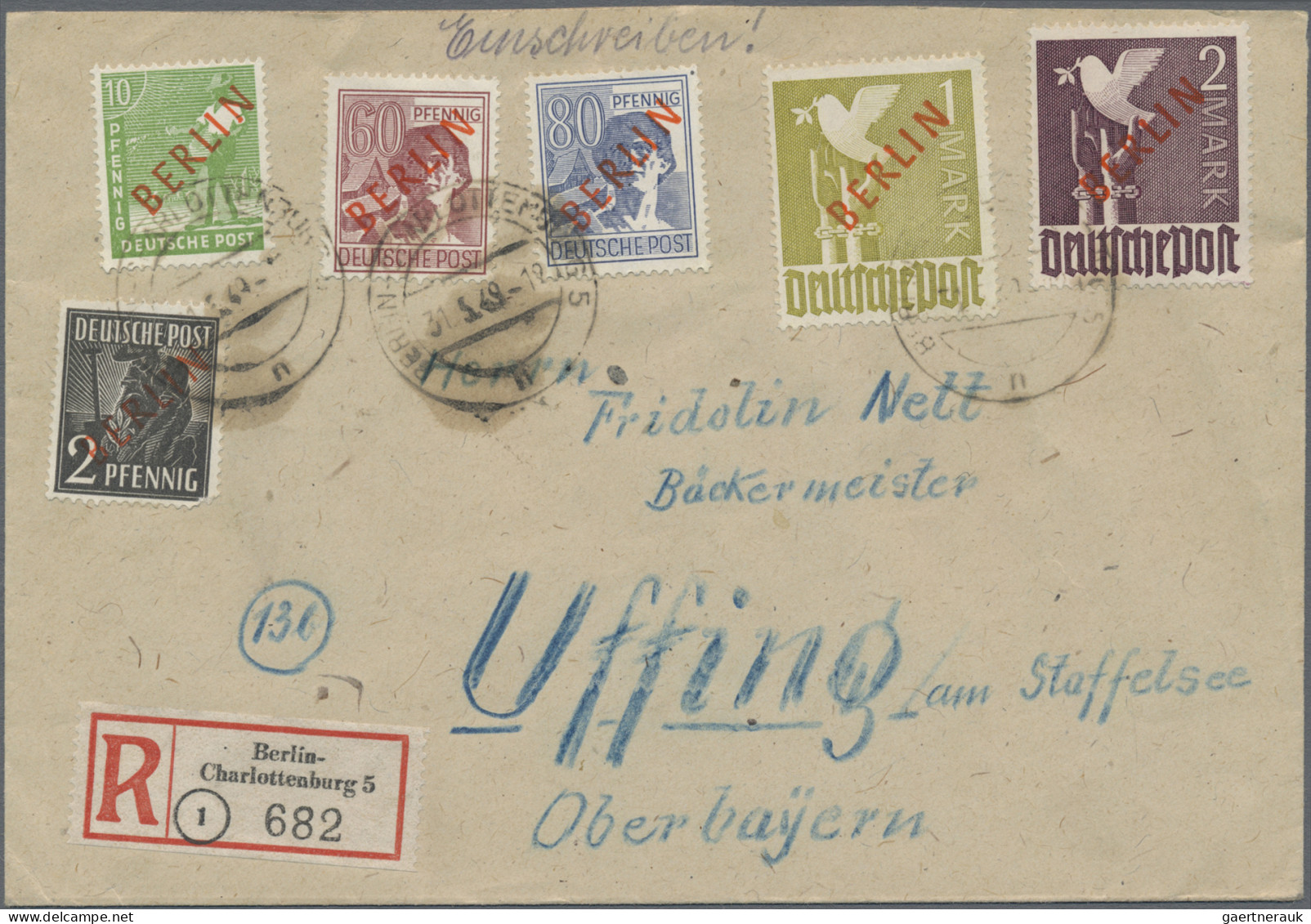 Berlin: 1948/1953 (ca.), Fundus Von Ca. 300 Belegen Mit Vielen Attraktiven Stück - Storia Postale