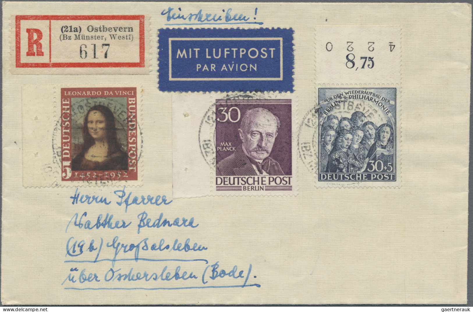 Berlin: 1948/1953 (ca.), Fundus Von Ca. 300 Belegen Mit Vielen Attraktiven Stück - Storia Postale