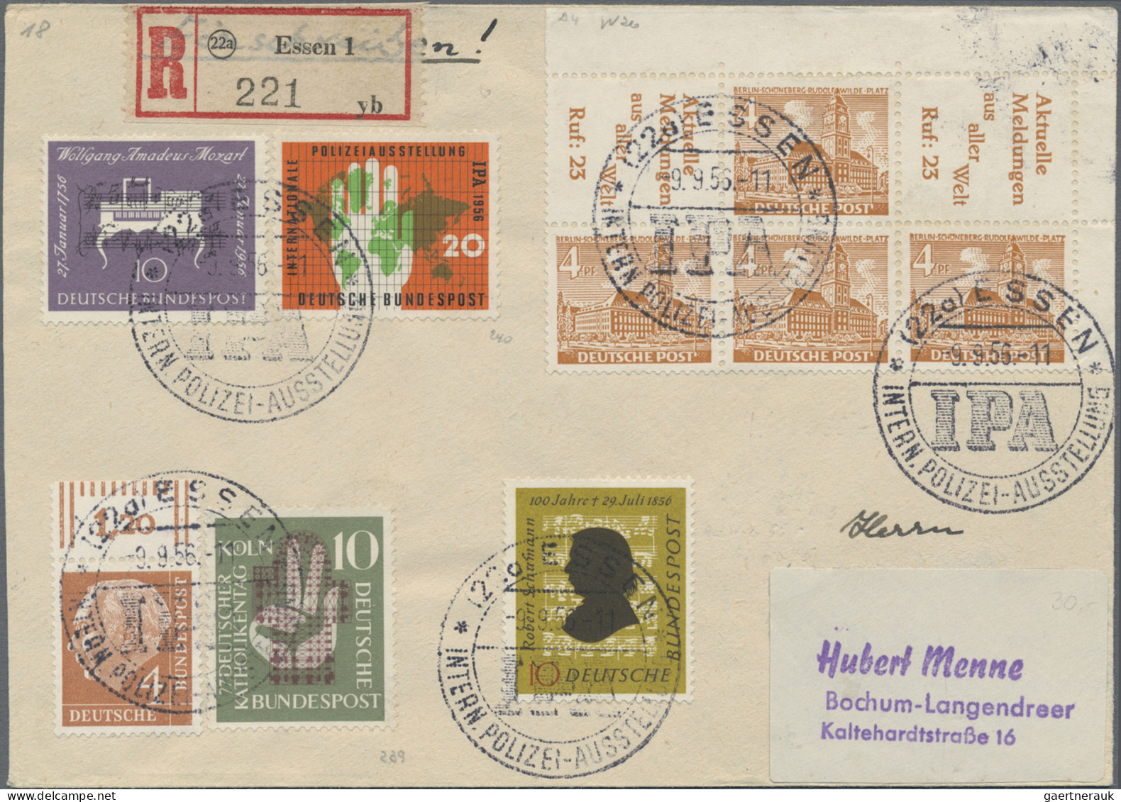 Berlin: 1948/1953 (ca.), Fundus Von Ca. 300 Belegen Mit Vielen Attraktiven Stück - Cartas & Documentos