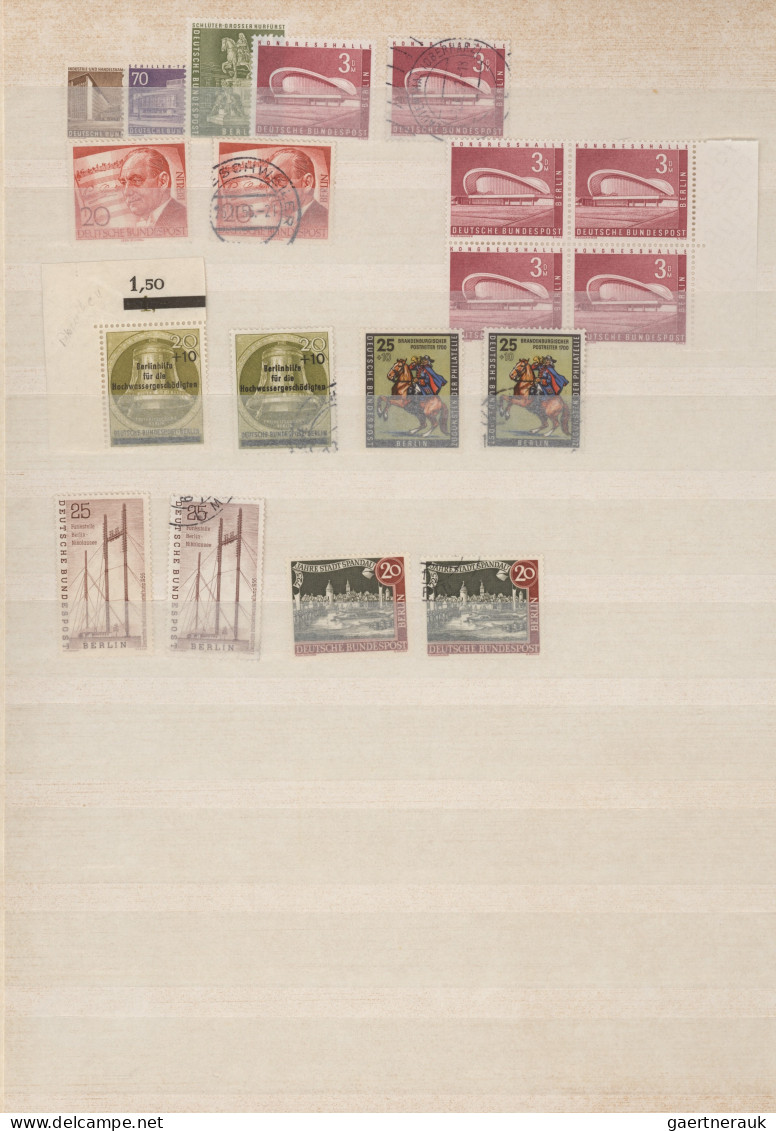 Berlin: 1948/1957, Gestempelte Und Postfrische/ungebrauchte Partie Auf Steckseit - Used Stamps