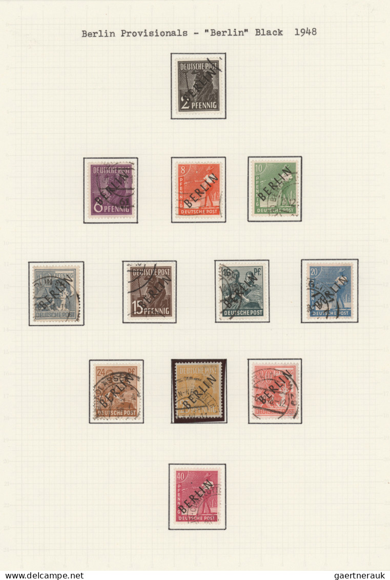 Berlin: 1948/1967, Gestempelte Sammlung Im Klemmbinder Auf Selbstgestalteten Blä - Used Stamps