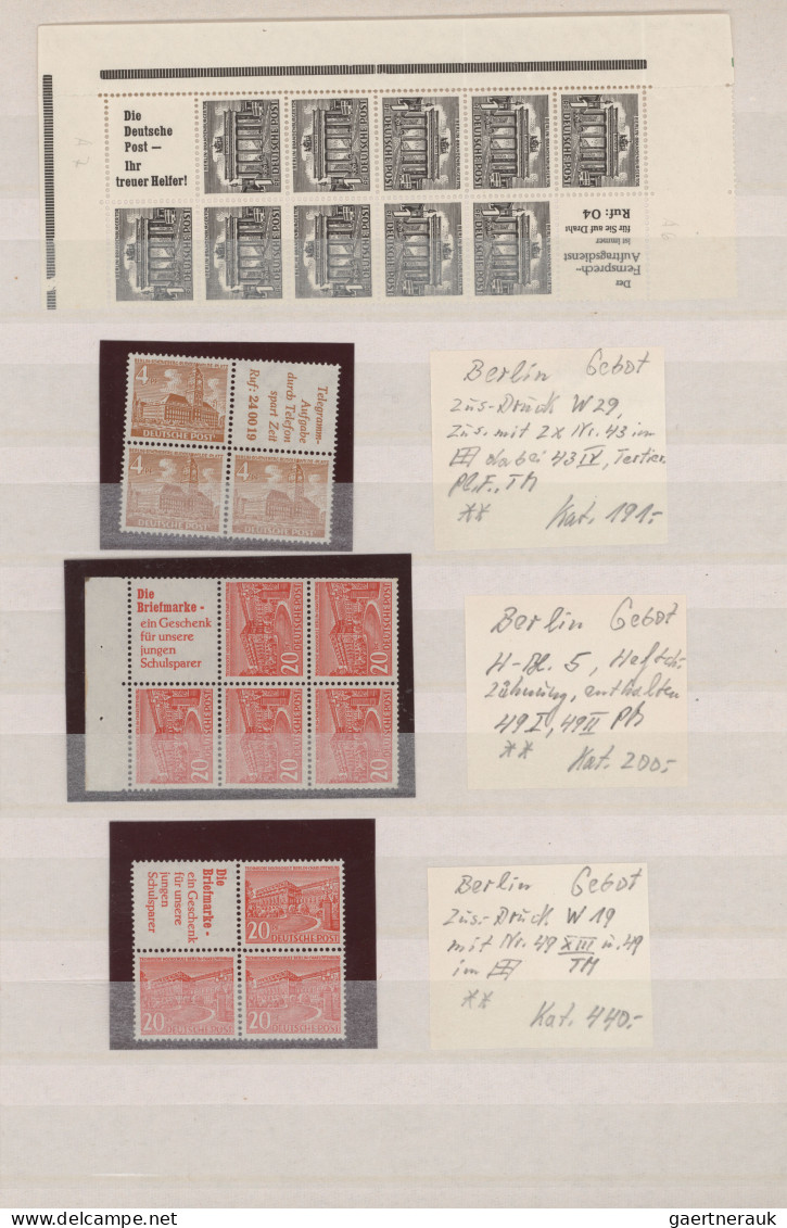 Berlin: 1948/1979, Postfrischer Bestand Im Steckbuch Ab Besseren Anfangsausgaben - Unused Stamps