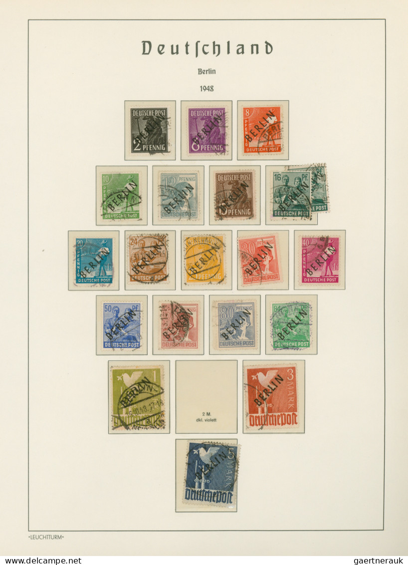 Berlin: 1948/1984, Gestempelte Sammlung Im Leuchtturm-Falzlos-Vordruckalbum Mit - Used Stamps