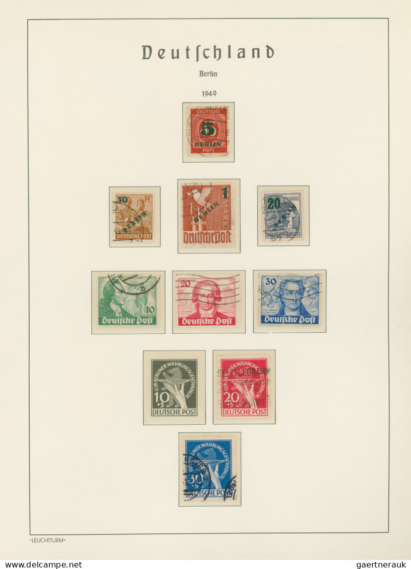 Berlin: 1948/1984, Gestempelte Sammlung Im Leuchtturm-Falzlos-Vordruckalbum Mit - Used Stamps