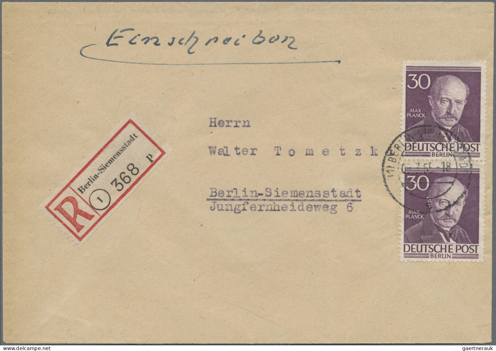 Berlin: 1948/1989, Bestand Von Ca. 55 Belegen Ab Schwarzaufdruck, Dabei Auch Luf - Storia Postale