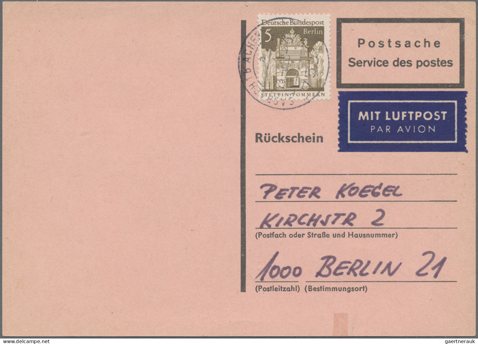 Berlin: 1948/1989, Bestand Von Ca. 55 Belegen Ab Schwarzaufdruck, Dabei Auch Luf - Briefe U. Dokumente