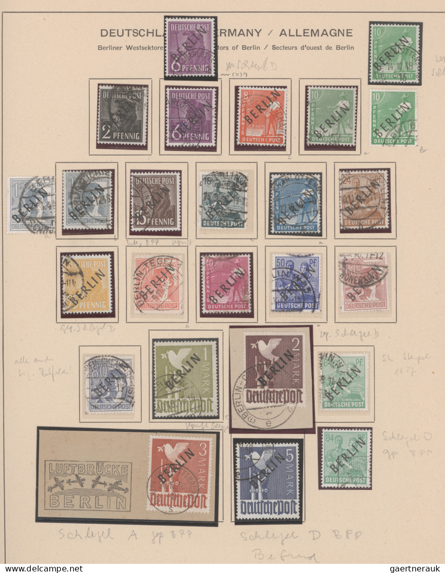 Berlin: 1948/1990, Dual Gesammelt Berlin Mit 1-21 Gestempelt Gepr., Ohne Block 1 - Used Stamps