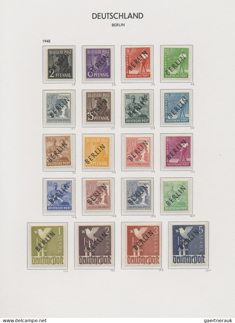 Berlin: 1948/1990, Gemischt Geführte Sammlung Im DAVO-Falzlos-Vordruckalbum, Str - Used Stamps