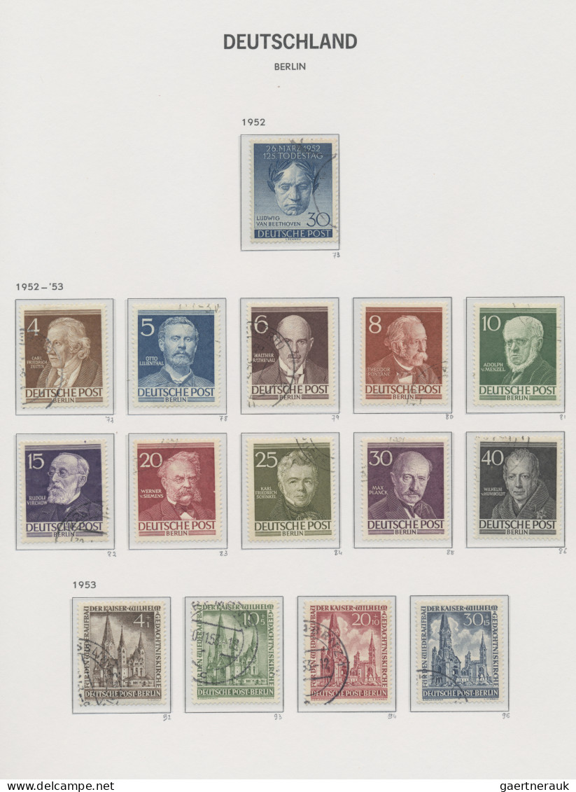 Berlin: 1948/1990, Gemischt Geführte Sammlung Im DAVO-Falzlos-Vordruckalbum, Str - Used Stamps
