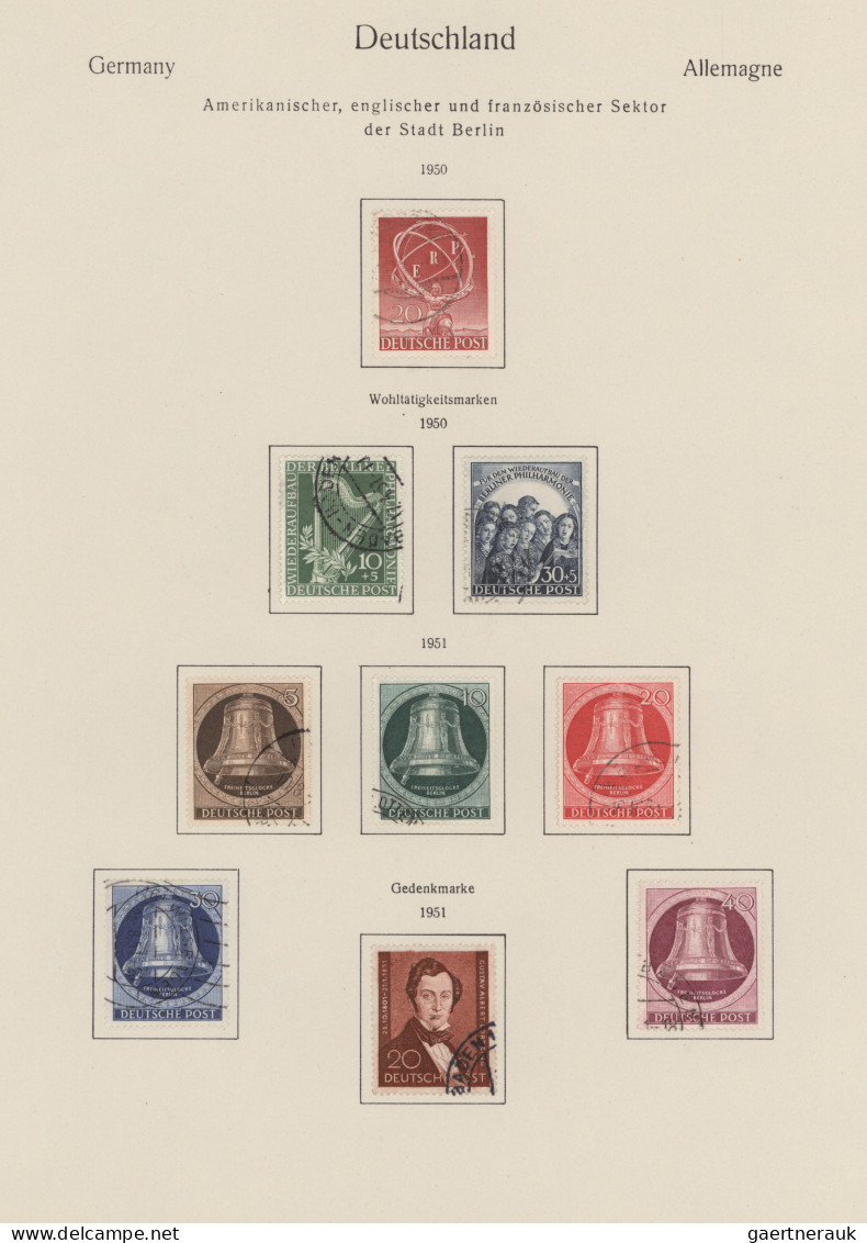 Berlin: 1948/1990, Gestempelte Sammlung Ab Schwarzaufdruck (1 M Und 2 M Signiert - Used Stamps