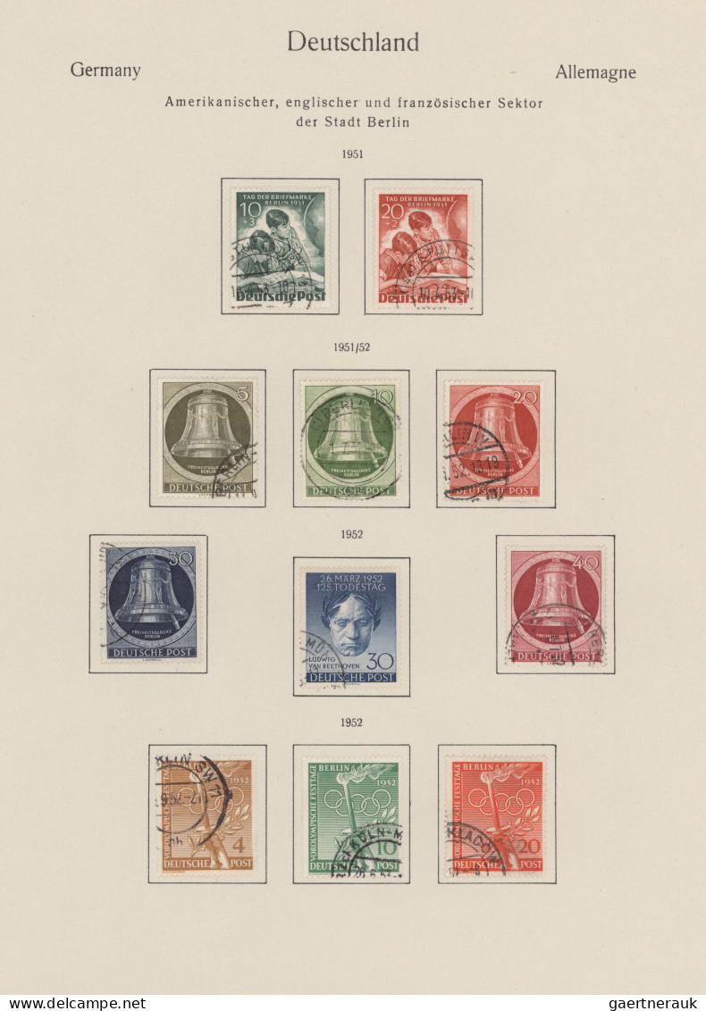 Berlin: 1948/1990, Gestempelte Sammlung Ab Schwarzaufdruck (1 M Und 2 M Signiert - Used Stamps