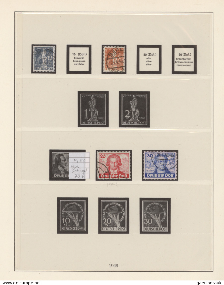 Berlin: 1948/1990, Gestempelte Sammlung Auf Vordruckblättern, Dabei 1 DM Rotaufd - Gebruikt