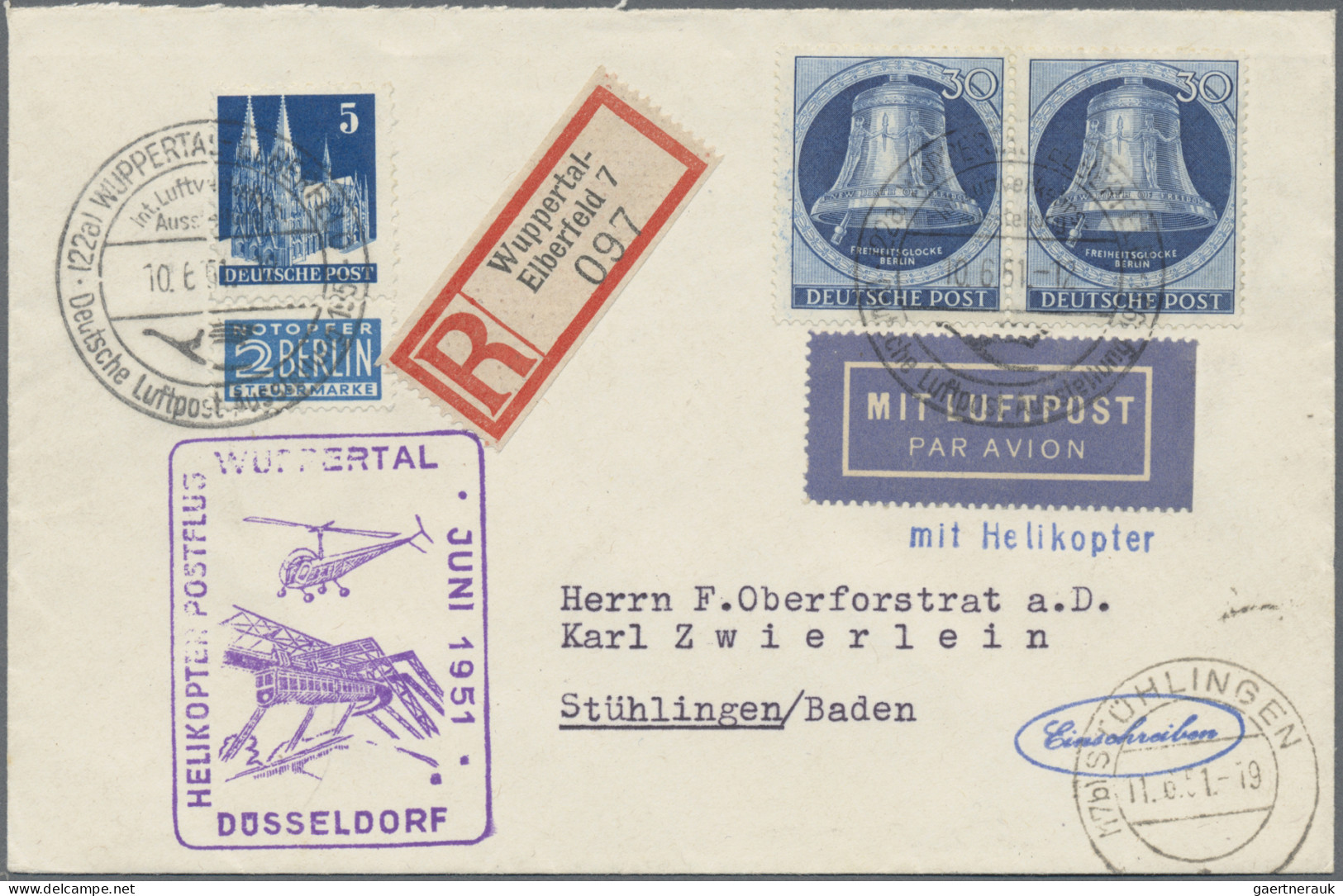 Berlin: 1948/1990, Partie Von 21 Briefen/Karten Sowie Vier Frankierten Einliefer - Lettres & Documents