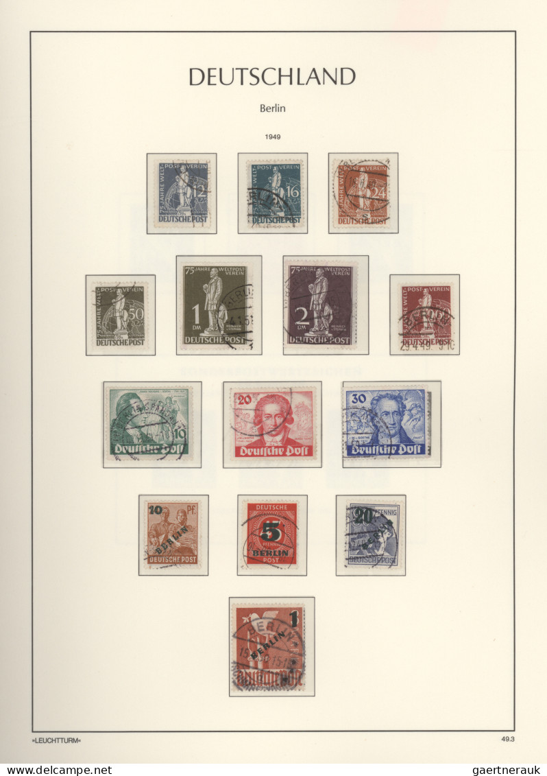 Berlin: 1948/1990, Saubere Postfrische Und Gestempelte Sammlung In Zwei Blauen L - Usados