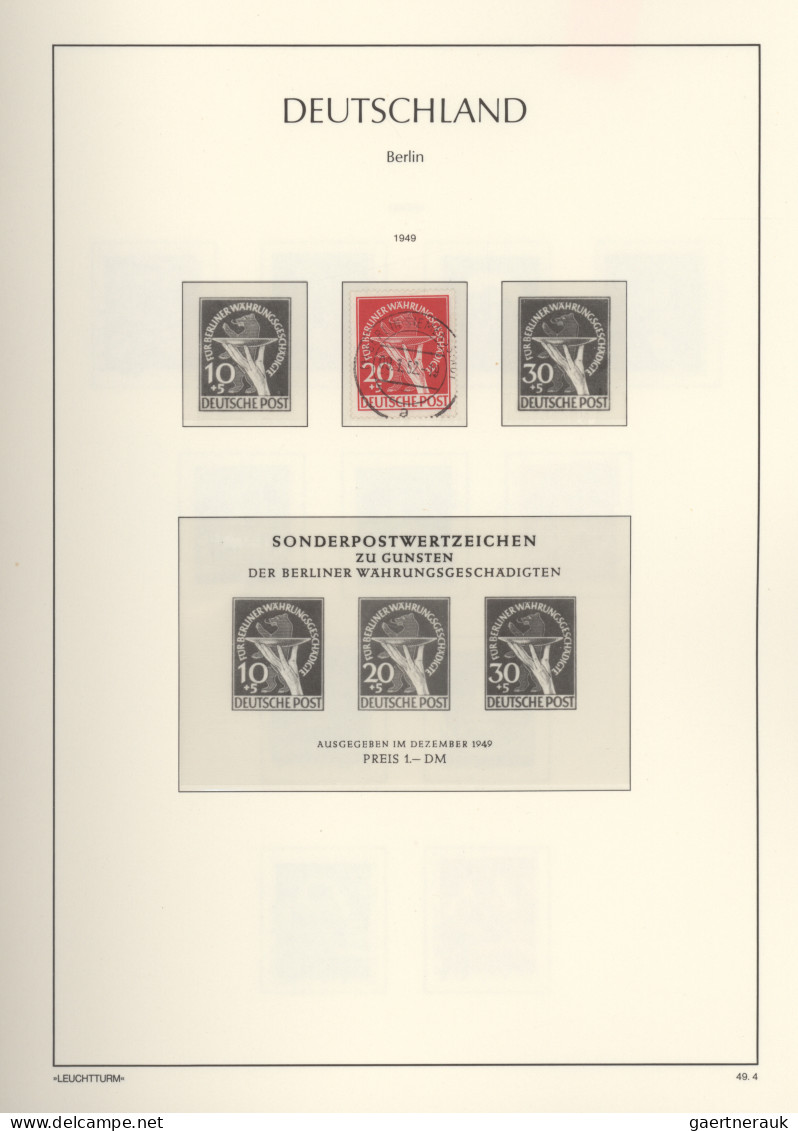 Berlin: 1948/1990, Saubere Postfrische Und Gestempelte Sammlung In Zwei Blauen L - Used Stamps