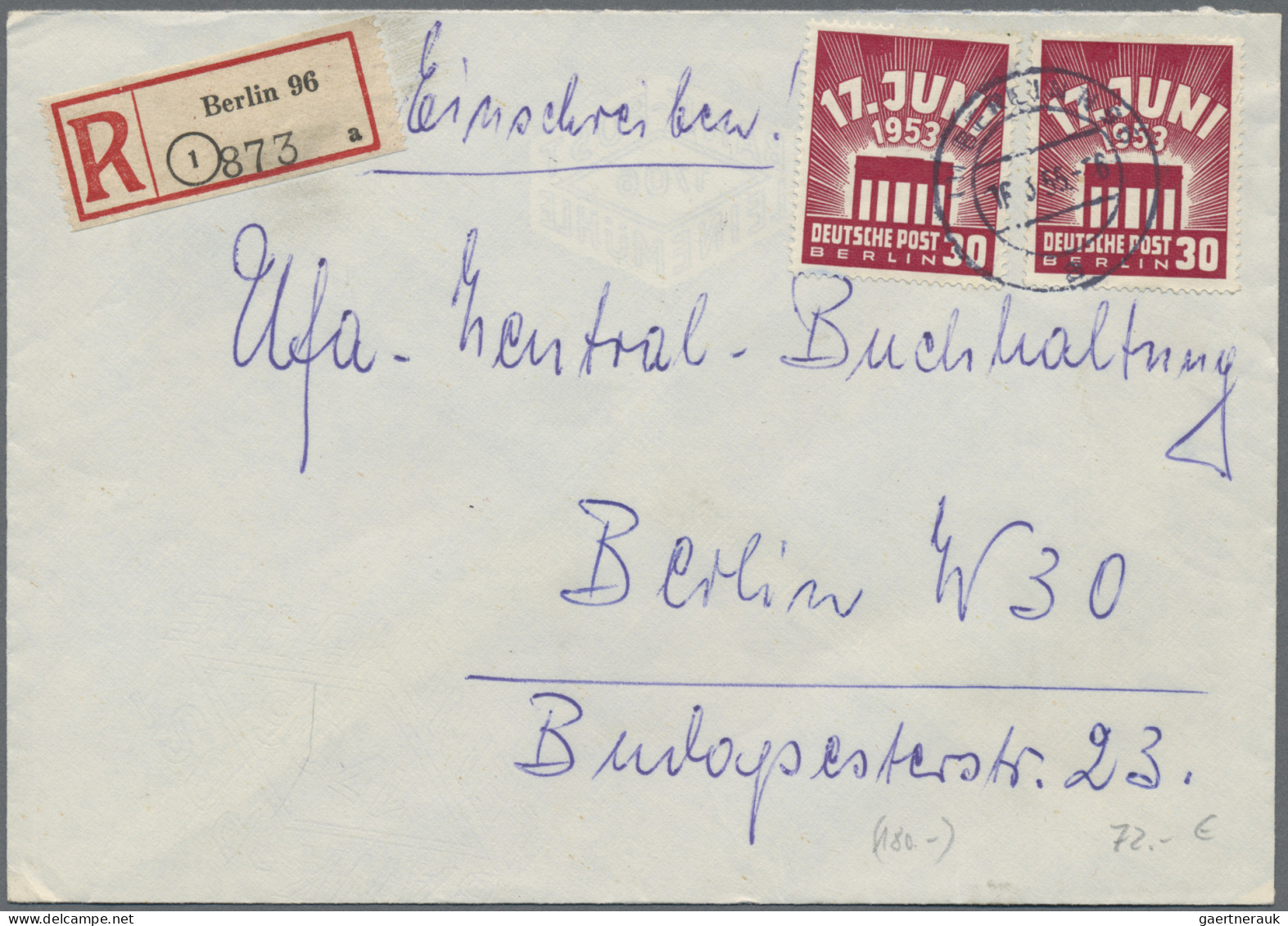 Berlin: 1948/1990, Tolle Partie Von Briefen Und Ganzsachen Ab Vorläuferzeit Mit - Briefe U. Dokumente