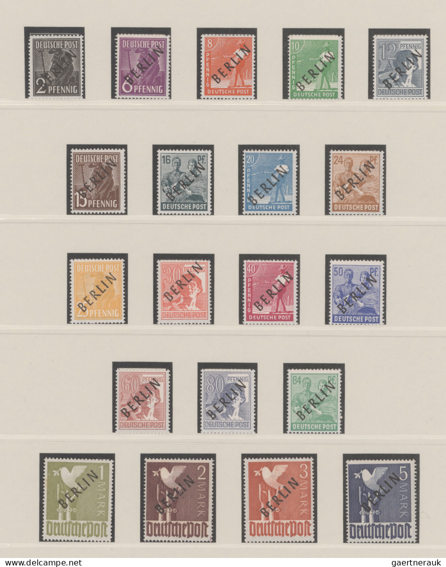 Berlin: 1948/1990, Umfangreiche Postfrische Und Gestempelte Sammlungen (diese Oh - Gebruikt