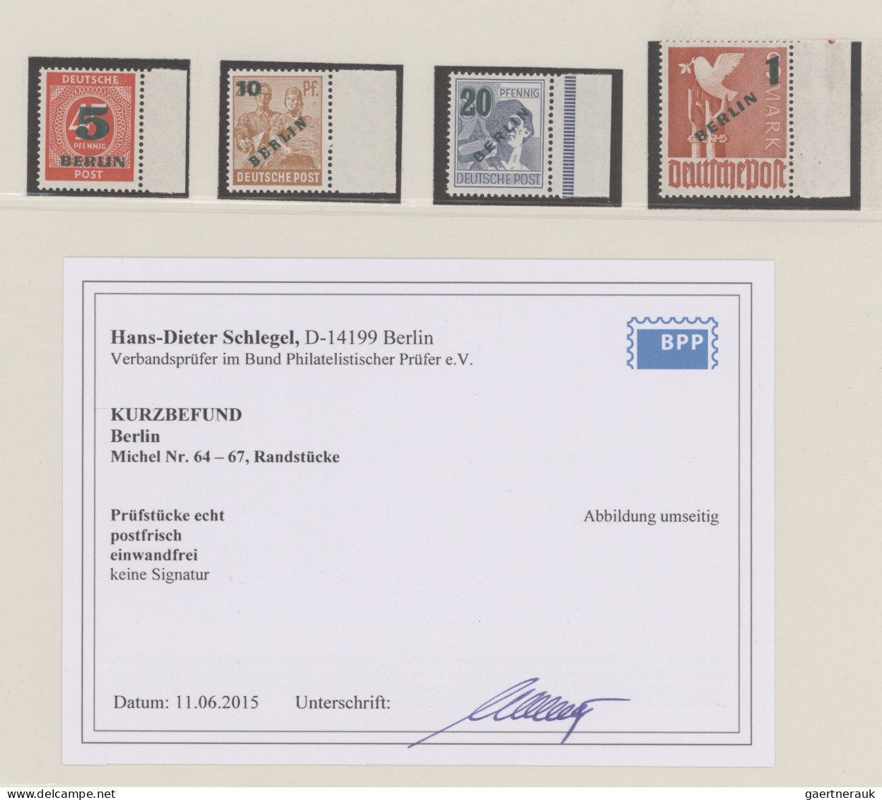 Berlin: 1948/1990, Umfangreiche Postfrische Und Gestempelte Sammlungen (diese Oh - Oblitérés