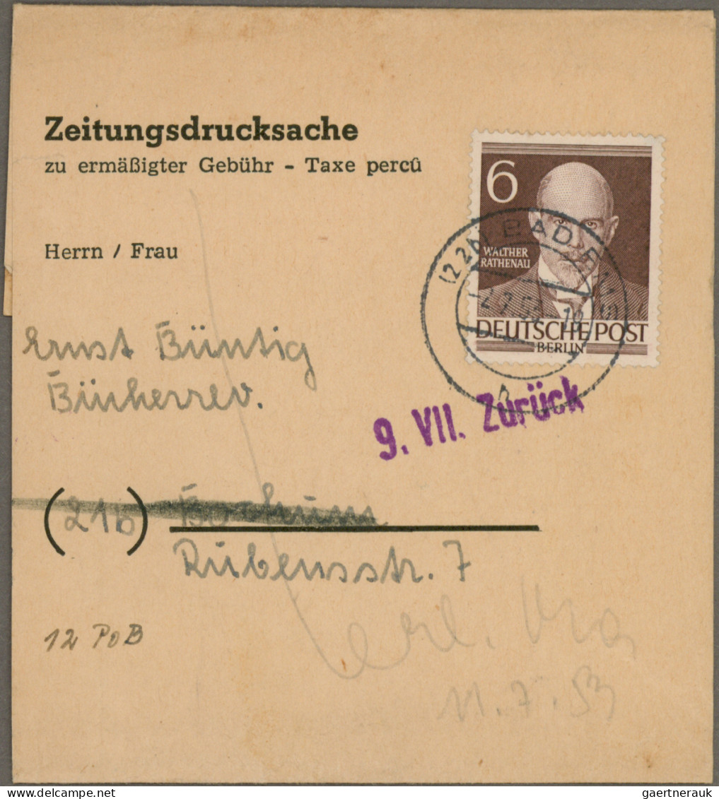 Berlin: 1948/1991, Sammlung Von 79 Briefen Und Karten, Dabei Attraktive Frankatu - Storia Postale