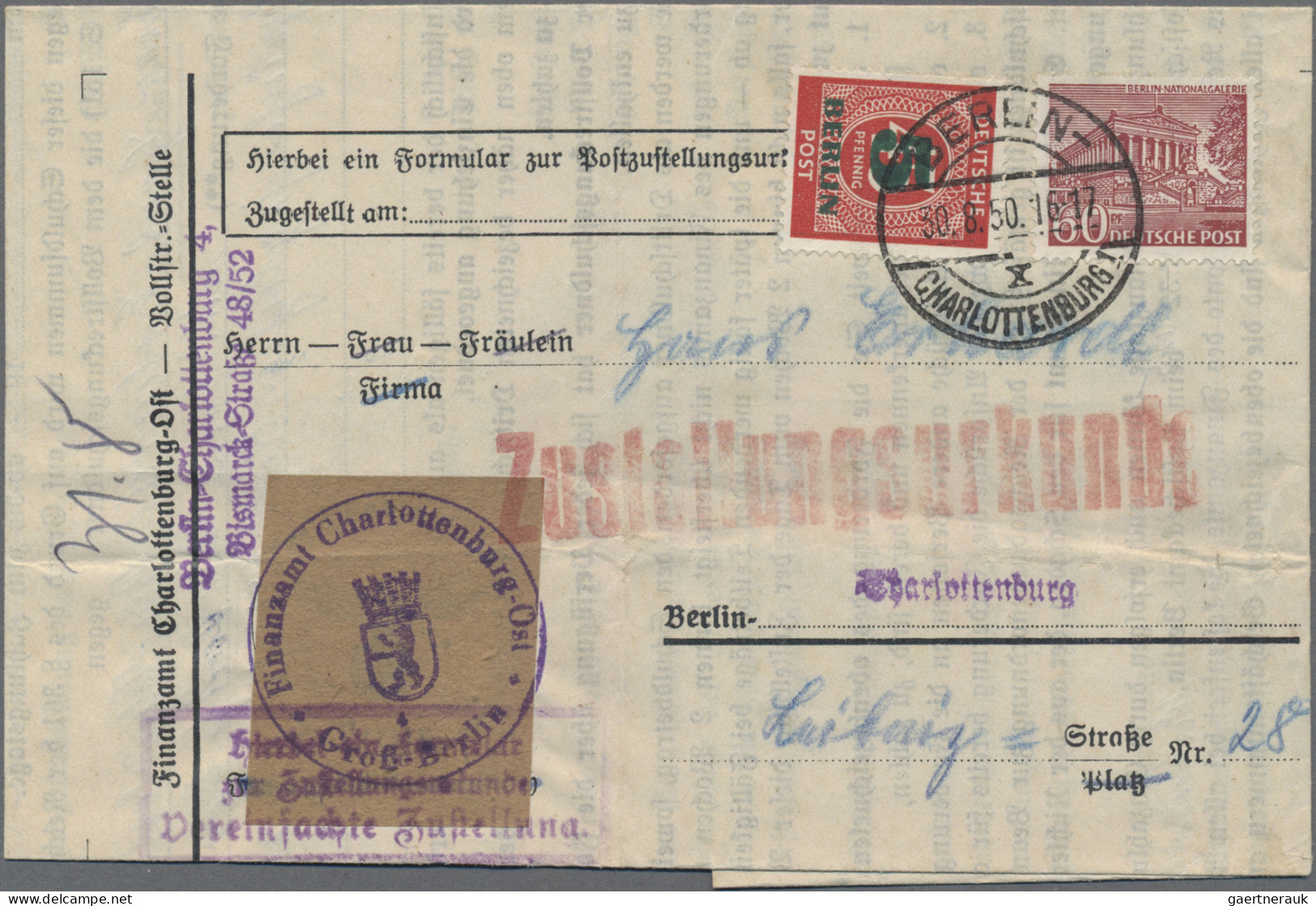 Berlin: 1949/1958, Dauerserie Bauten I, Bestand Mit Ca. 400 Briefen Und Karten, - Covers & Documents