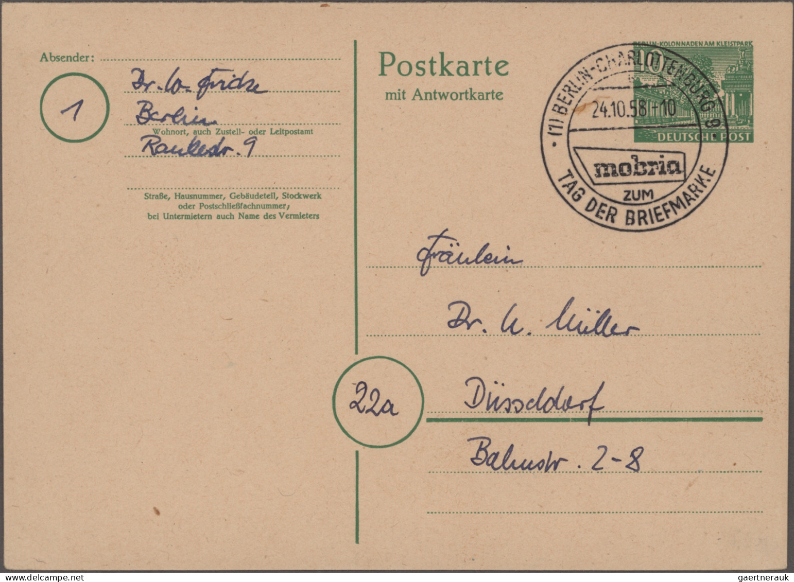 Berlin: 1949/1964, Saubere Partie Von 60 Briefen Und Karten In Netter Vielfalt, - Covers & Documents