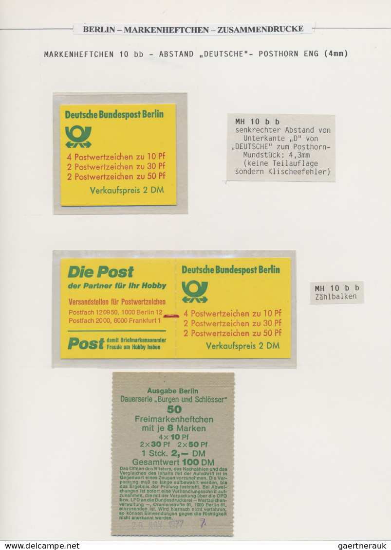 Berlin - Markenheftchen: 1962/1989, Saubere Postfrische Markenheftchen-Sammlung - Markenheftchen