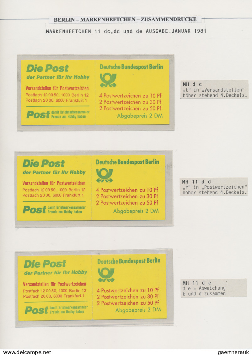 Berlin - Markenheftchen: 1962/1989, Saubere Postfrische Markenheftchen-Sammlung - Libretti