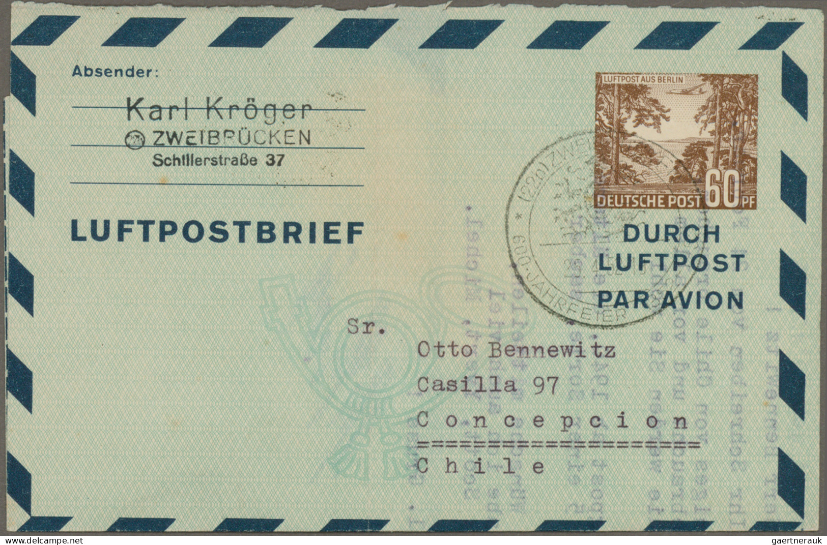 Berlin - Ganzsachen: 1950/1980, Partie von ca. 114 Ganzsachen bedarfsgebraucht/u