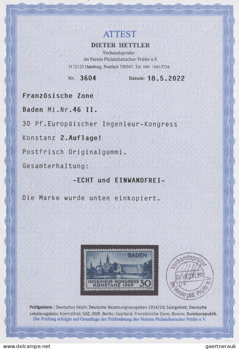 Französische Zone: 1945/1949, Sammlung Baden, Rheinland-Pfalz Und Württemberg Vi - Altri & Non Classificati