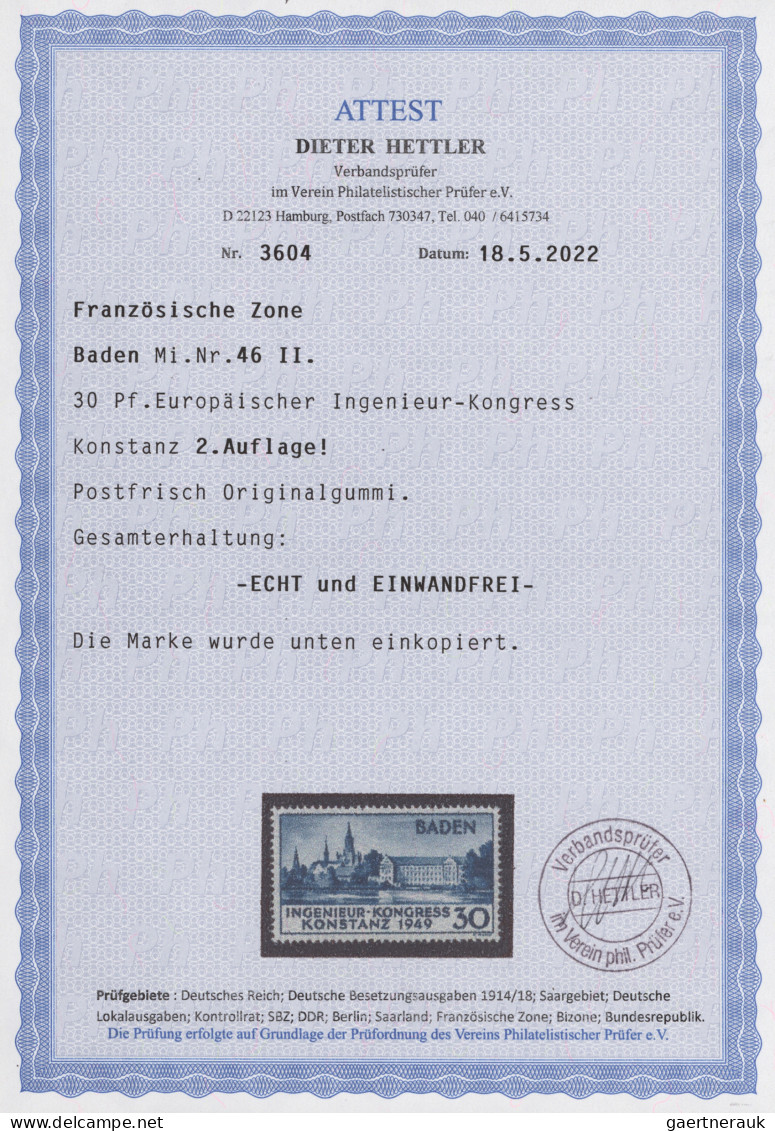 Französische Zone: 1945/1949, Sammlung Baden, Rheinland-Pfalz Und Württemberg Vi - Sonstige & Ohne Zuordnung