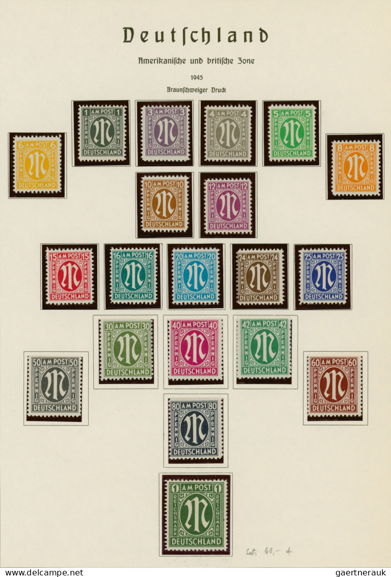 Französische Zone: 1945/1949, Vorwiegend Postfrische Sammlung Mit Allen Drei Aus - Autres & Non Classés