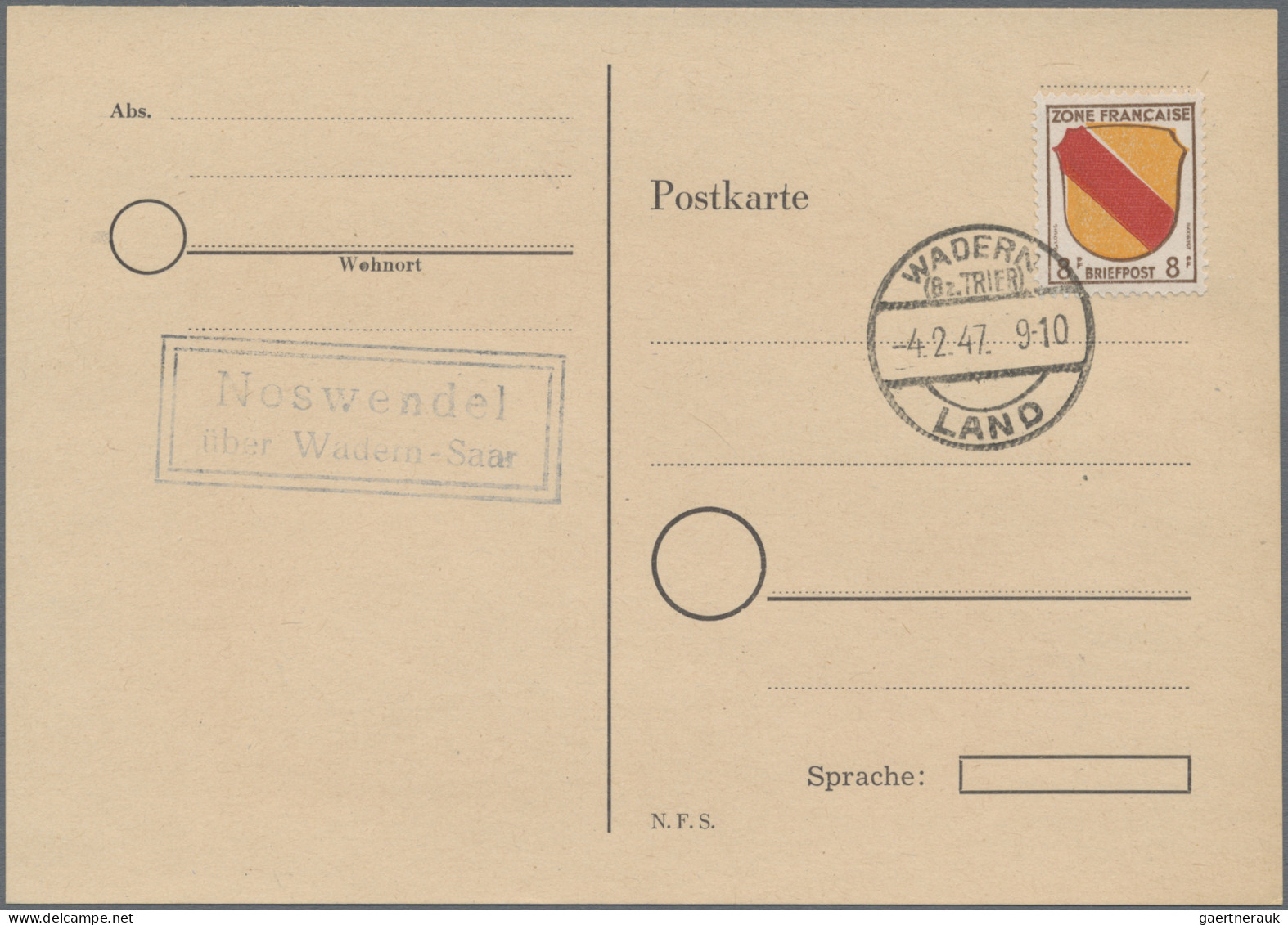 Französische Zone: 1946/1947, Außerordentlich Reichhaltige Partie Mit Hunderten - Andere & Zonder Classificatie