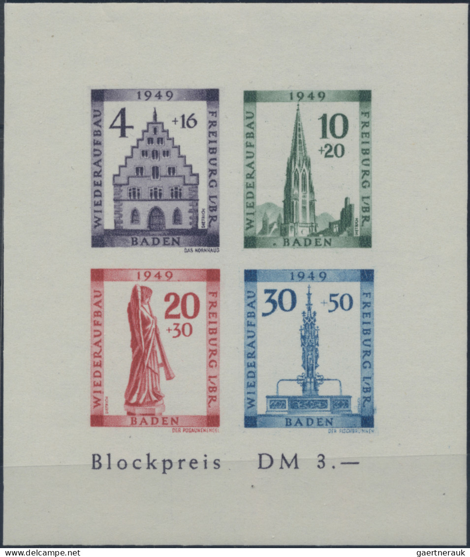 Französische Zone: 1948/1949, Franz. Zonen-Lot Mit 4 Sauber Gestempelten Ausgabe - Sonstige & Ohne Zuordnung