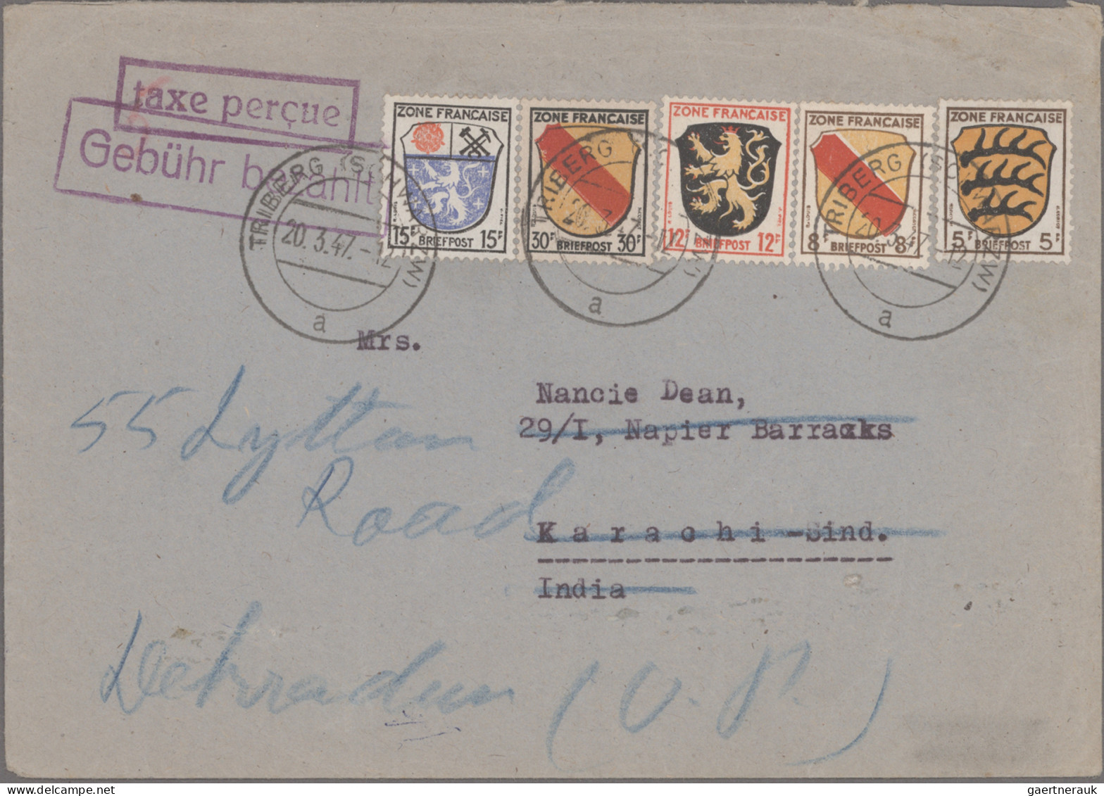 Französische Zone - Baden: 1945/1947, Saubere Sammlung Von 85 Briefen Und Karten - Other & Unclassified