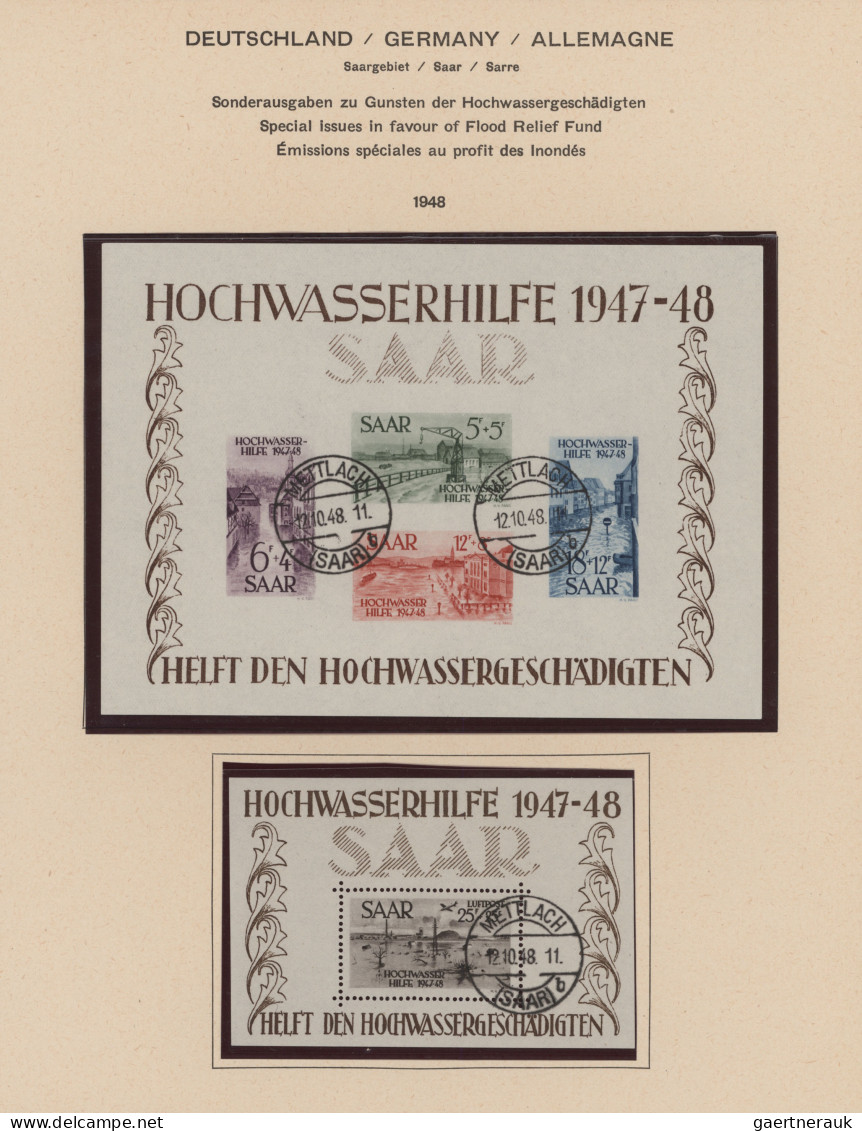 Saarland Und OPD Saarbrücken: 1947/1959, Augenscheinlich In Den Hauptnummern Kom - Andere & Zonder Classificatie