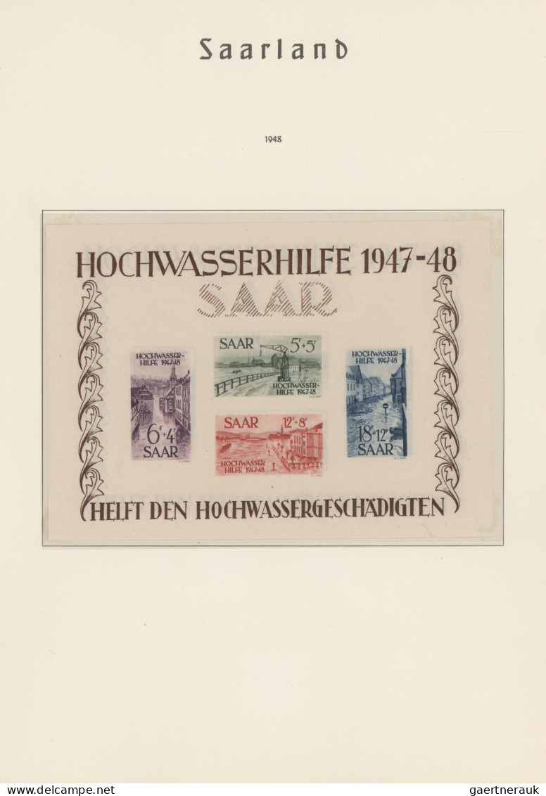 Saarland Und OPD Saarbrücken: 1947/1959, Komplette Postfrische Sammlung Im Vordr - Andere & Zonder Classificatie