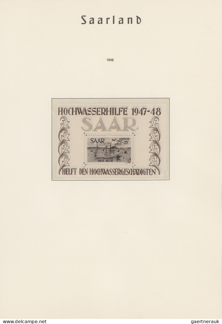 Saarland Und OPD Saarbrücken: 1947/1959, Komplette Postfrische Sammlung Im Vordr - Other & Unclassified