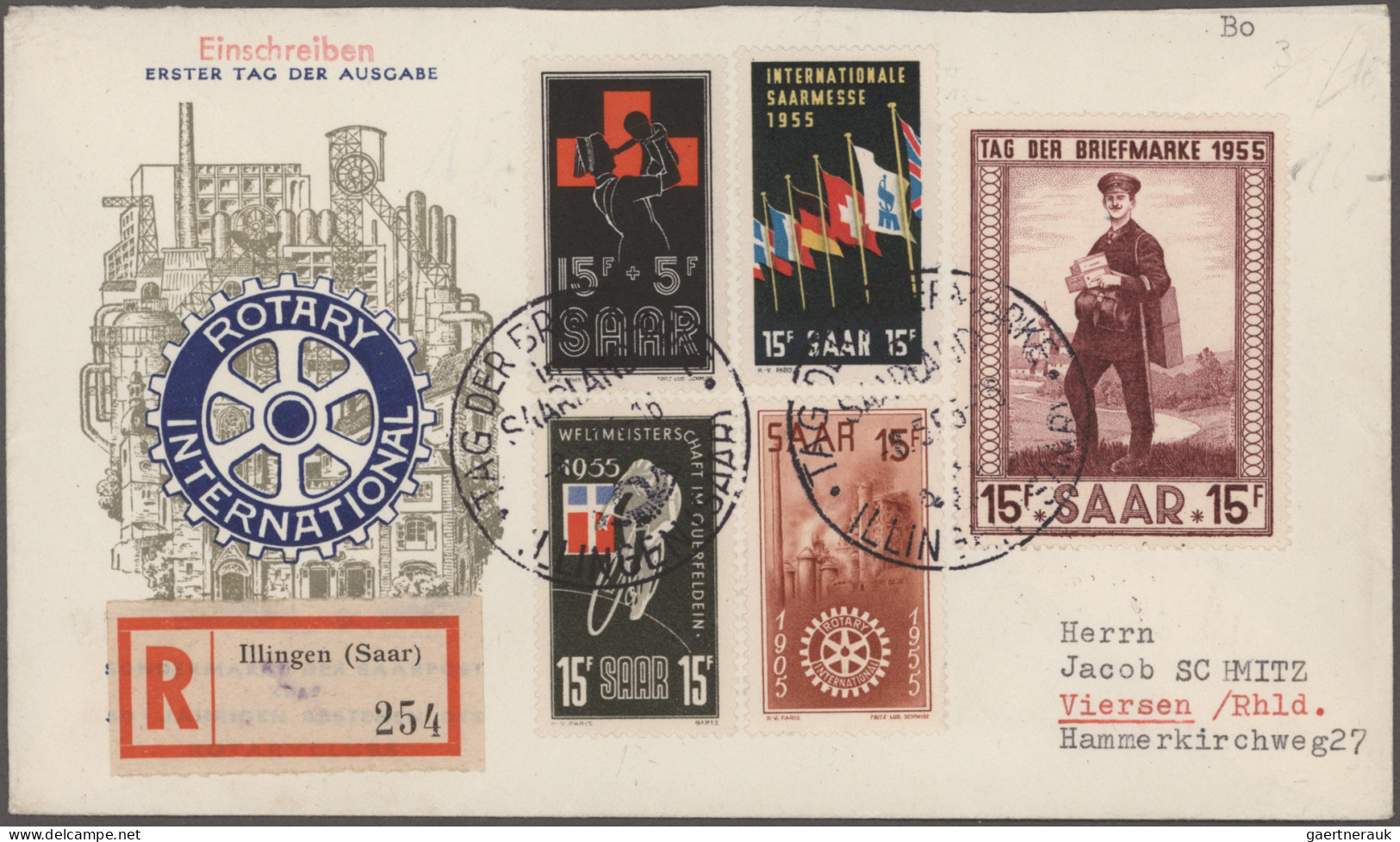 Saarland Und OPD Saarbrücken: 1947/1959, Saubere Sammlung Von 75 Belegen Mit Mei - Otros & Sin Clasificación