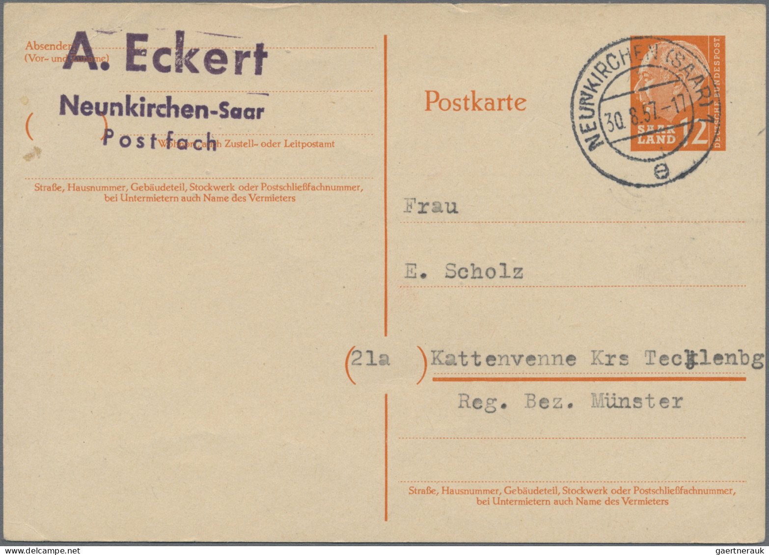 Saarland (1947/56): 1947/1958, Nette Partie Von 31 Briefen Und Karten, Dabei Att - Covers & Documents