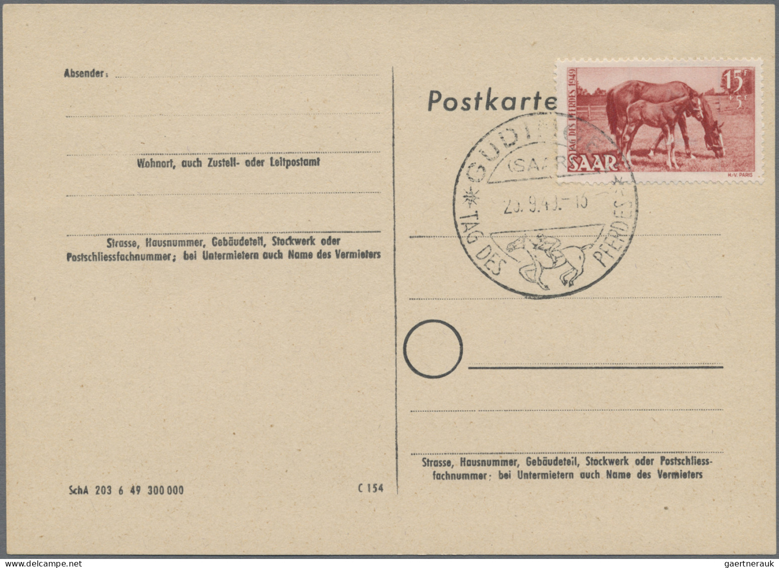 Saarland (1947/56): 1947/1958, Nette Partie Von 31 Briefen Und Karten, Dabei Att - Brieven En Documenten