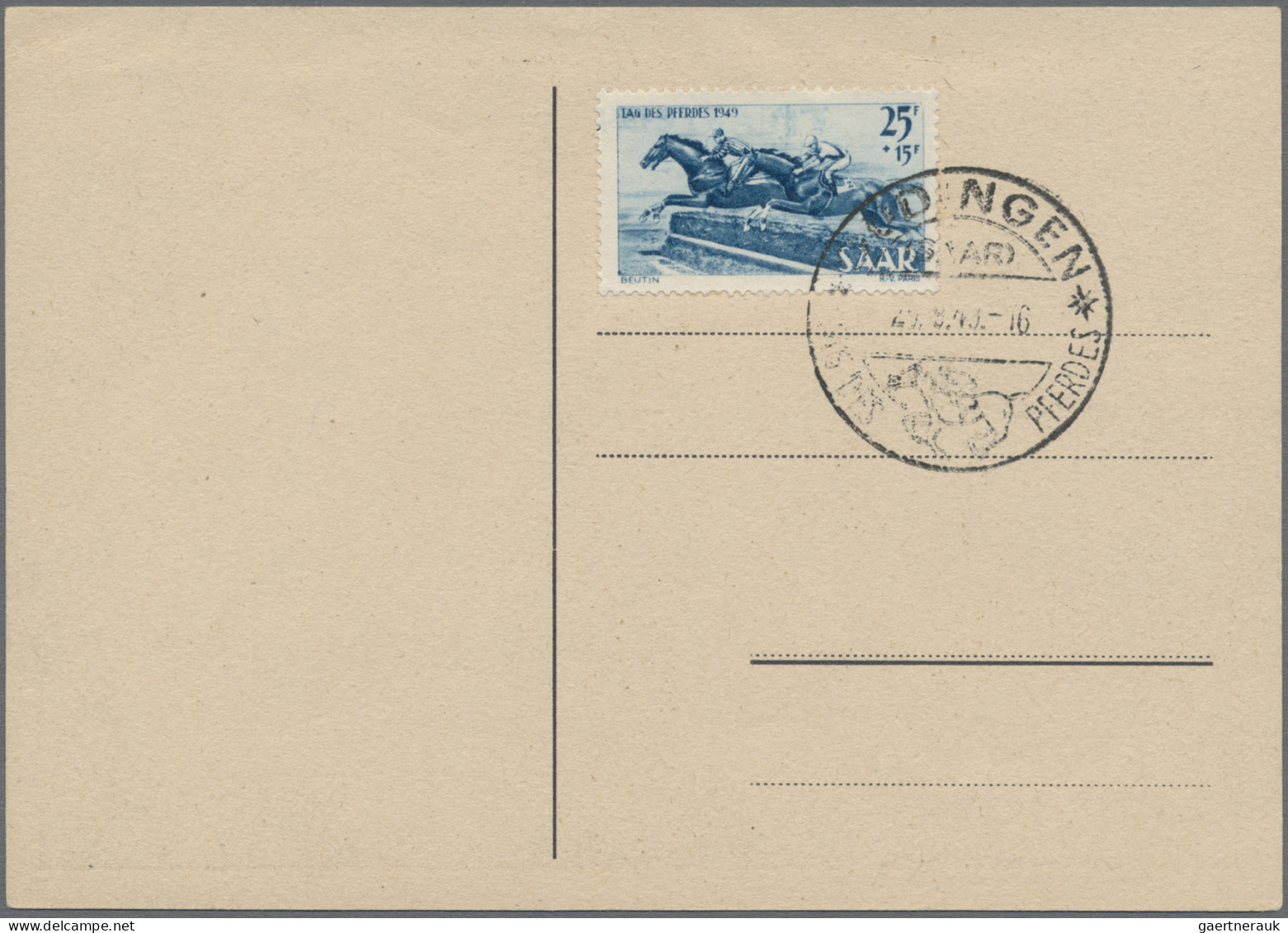 Saarland (1947/56): 1947/1958, nette Partie von 31 Briefen und Karten, dabei att
