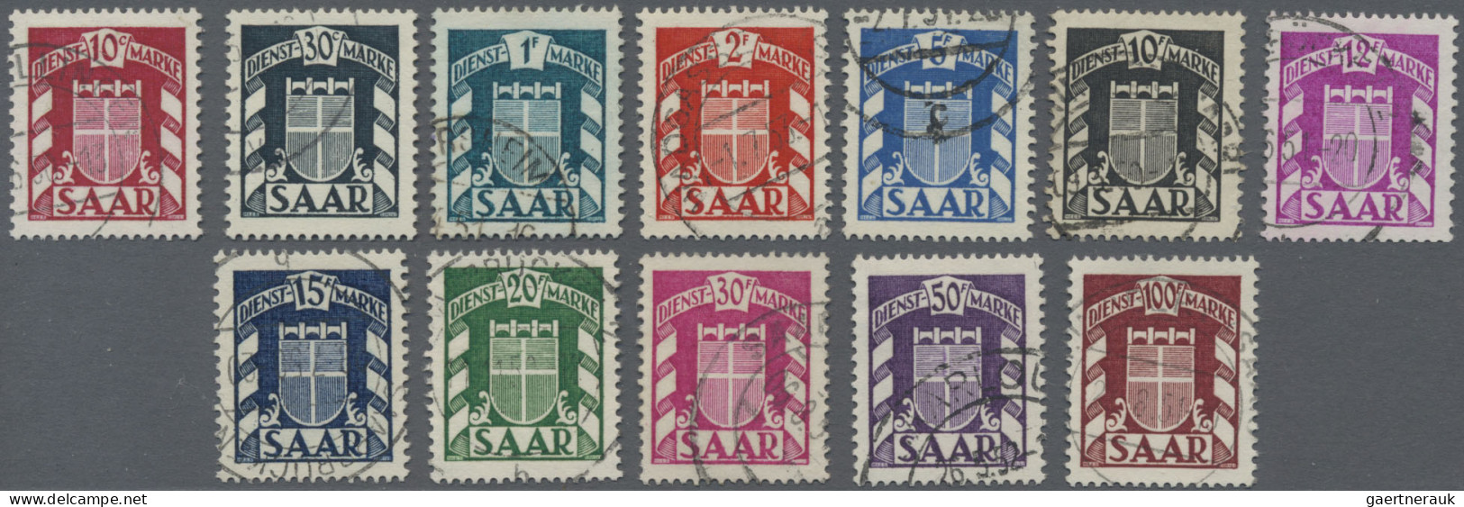 Saarland (1947/56): 1949/1953, Kleiner Gestempelter Posten, Dabei Jugendherbergs - Used Stamps