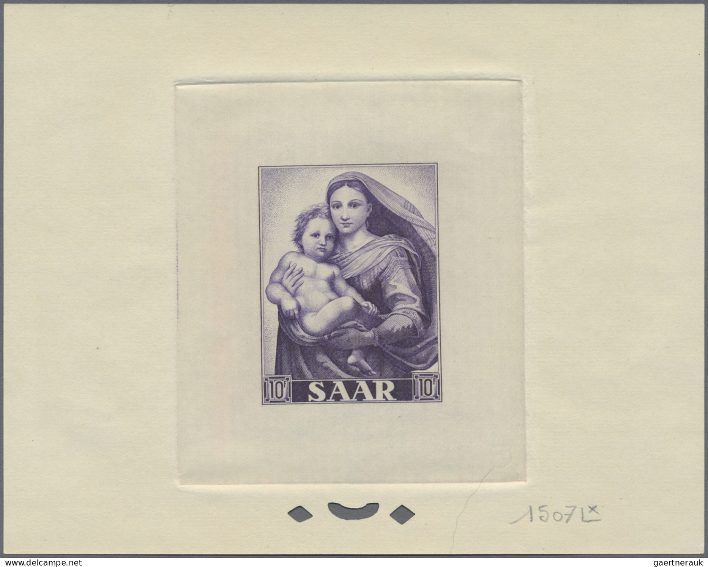 Saarland (1947/56): 1954/1955 'Dürer': Die zwei Ausgaben mit je drei Marken mit