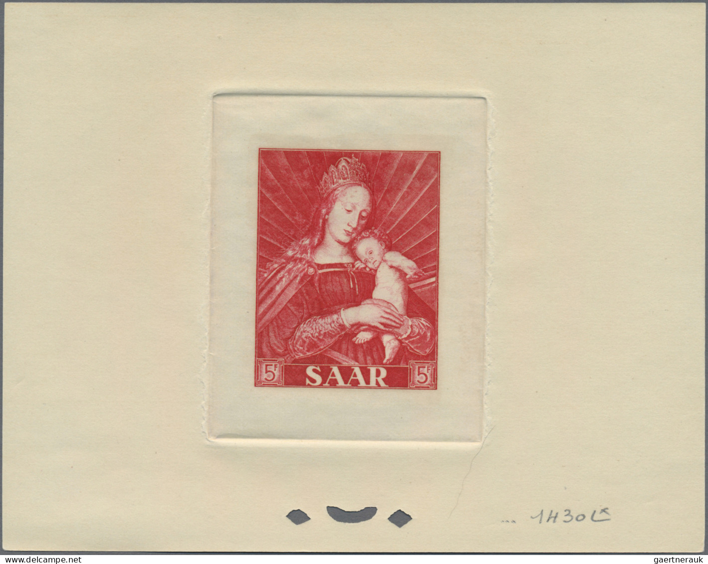 Saarland (1947/56): 1954/1955 'Dürer': Die zwei Ausgaben mit je drei Marken mit