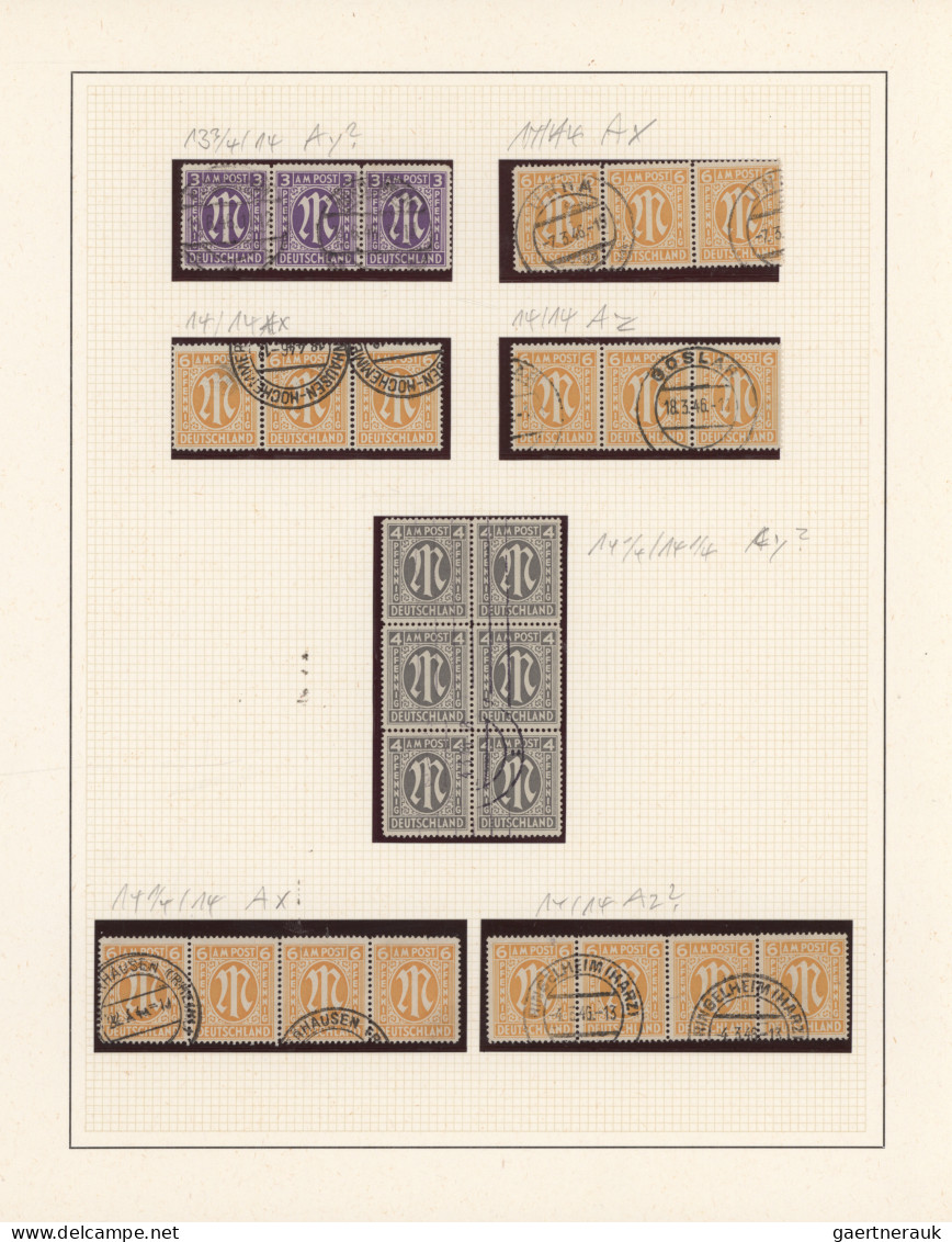 Bizone: 1945, AM-Post Britischer Druck, umfassende Spezialsammlung von über 700