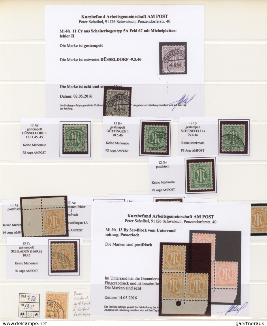 Bizone: 1945, AM-Post Britischer Druck, umfassende Spezialsammlung von über 700