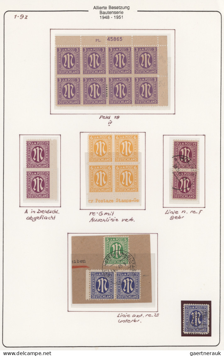 Bizone: 1945/1948, Umfangreiche Spezial-Sammlung AM-Post In Einem Ringbinder Mit - Andere & Zonder Classificatie