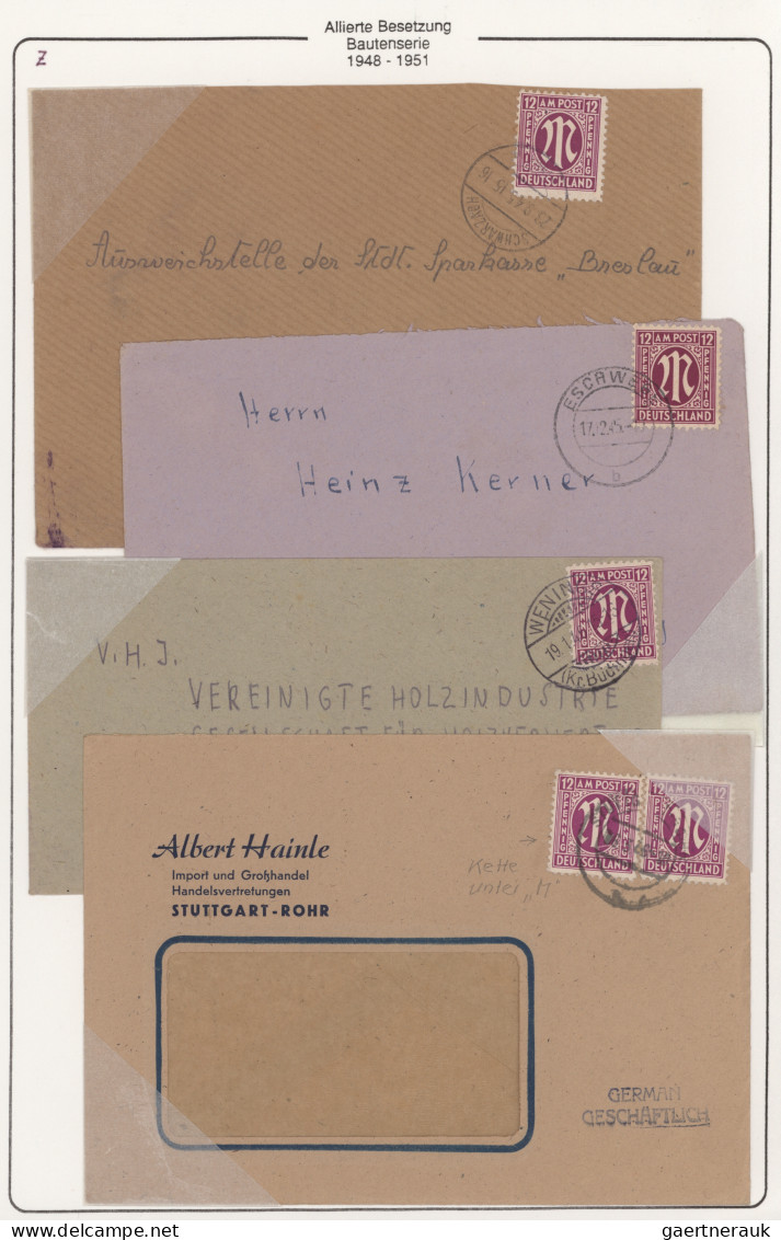 Bizone: 1945/1948, Umfangreiche Spezial-Sammlung AM-Post In Einem Ringbinder Mit - Otros & Sin Clasificación